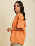 T-SHIRT ALIZA RUSTY - Ocre